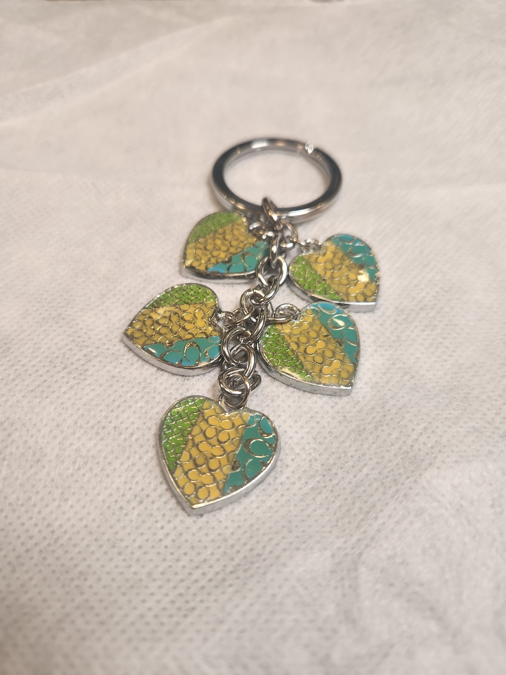 Coach Vintage Y2K Cascading Hearts keychain / bag charm